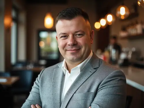 Chic NYC Cocktail Bar Model Headshot