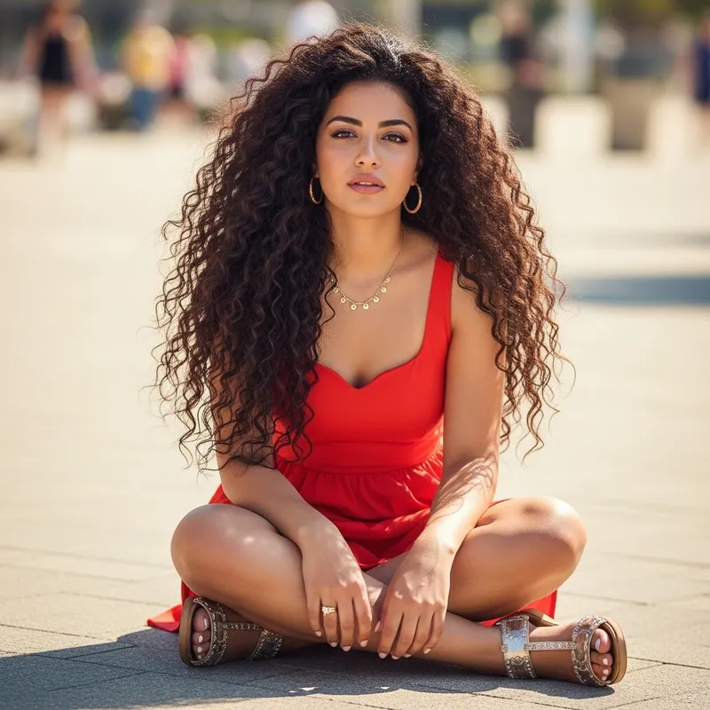 Cool Summer Fashion: Trendy Sundress and Sandals