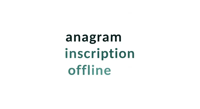 Offline Anagram Inscription | Twitch Turquoise Minimalism