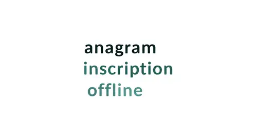 Anagram Inscription Offline | Twitch Turquoise Minimalism