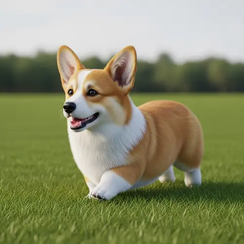 Cute 3D Corgi Depiction - Playful and Jovial