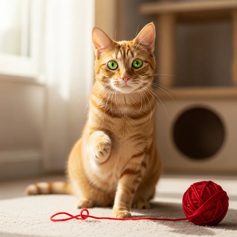 Adorable Orange Tabby Cat with Bright Green Eyes