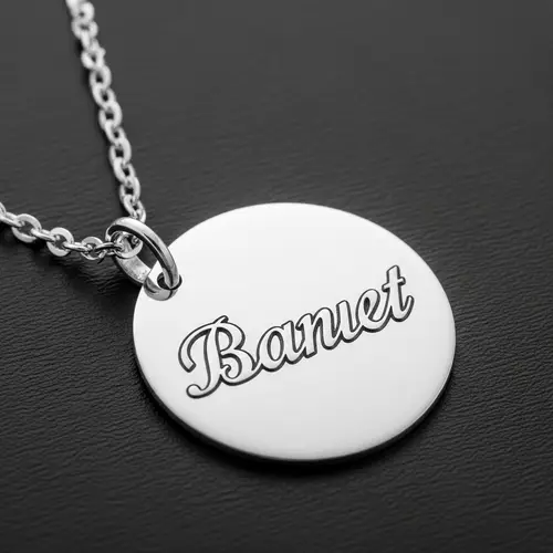 Personalized Engraved Name Necklace - Silver Pendant Jewelry
