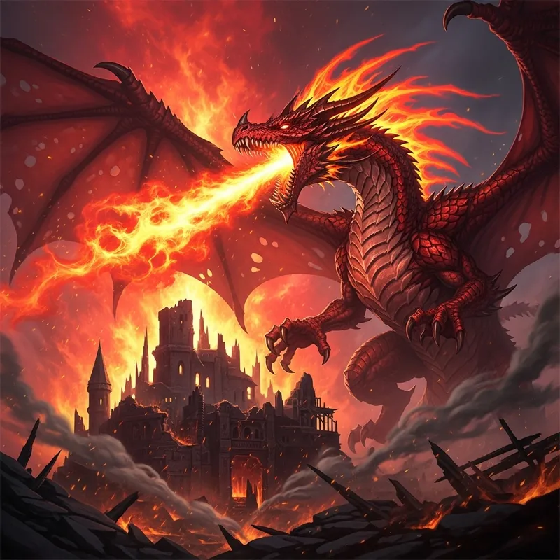 Bloodfire Gaming: Intense Dragon in Ruins of Blaze