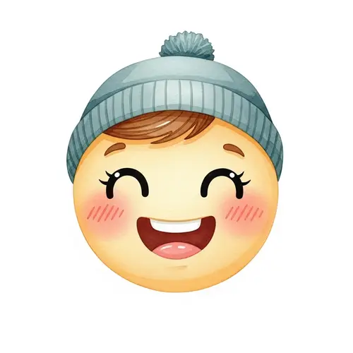 Joyful Happy Face Watercolor Illustration