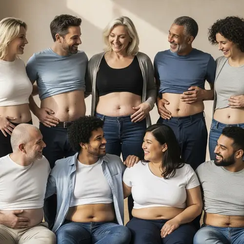 Participants Showcasing Abdominal Stretch Marks | Diverse Representation