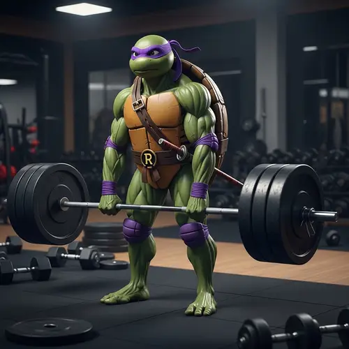 Donatello Ninja Turtle Deadlift Exercise: Strong Arms & Legs