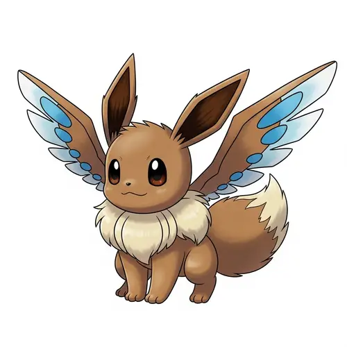 Flying Type Eevee Evolution Sprite | Unique Multi-Type Creature Design