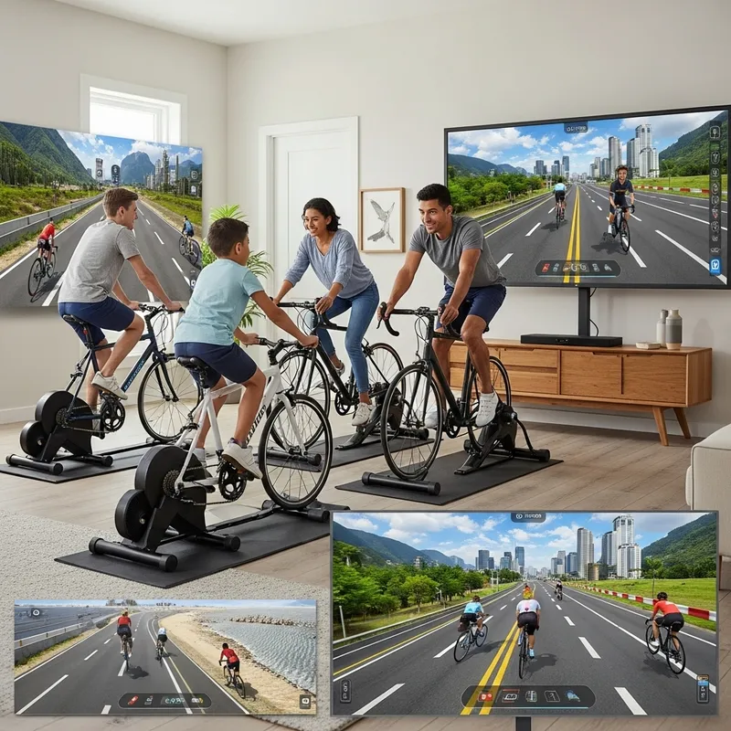 Family Home Trainer Bike Race: Virtual Fun for All Ages Family Home Trainer Bike Race: Virtual Fun for All Ages
