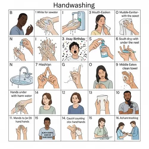 Handwashing Bingo Card: Fun and Interactive Hand Hygiene Activities