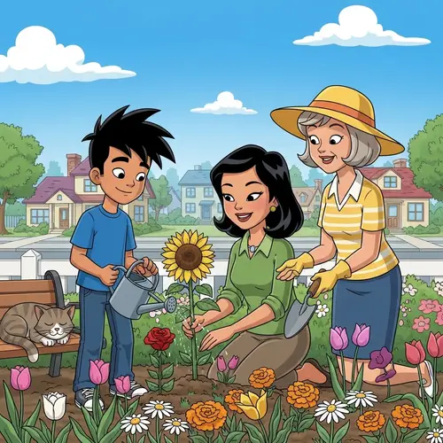 Diverse Friendship in Cartoon Art