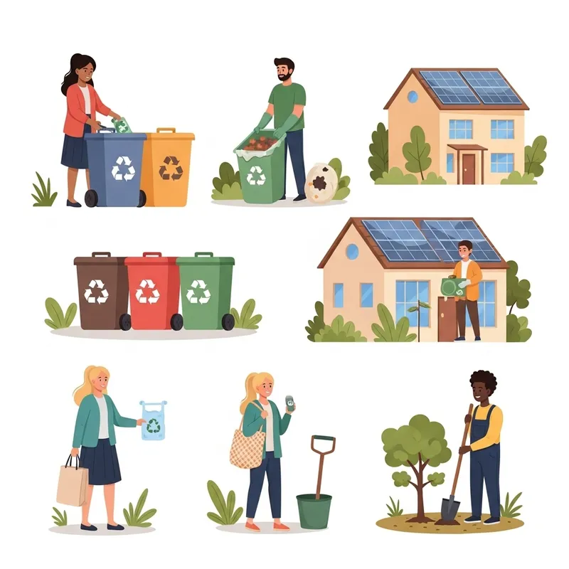 Eco-Friendly Actions: Recycle, Reduce Waste, Support Sustainability