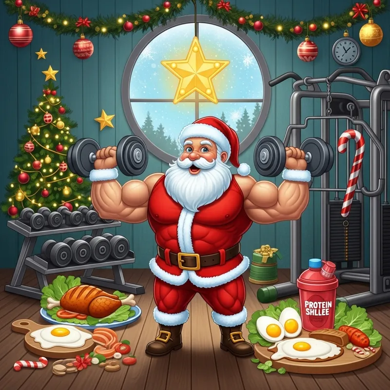 Santa Claus Bulking Season: Holiday Fitness with Protein Nutrition
