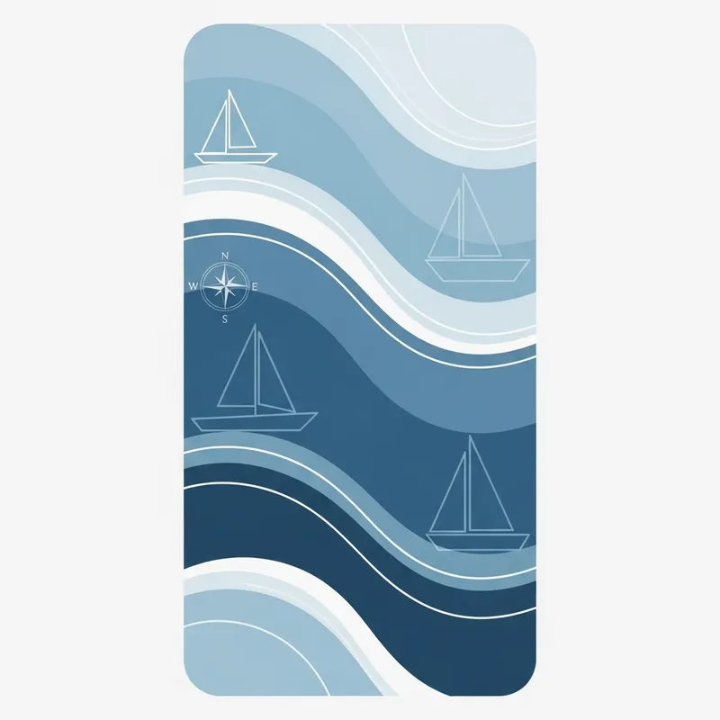 Nautical Inspired Water Sports Club Management | Blue & White Gradient Background