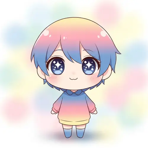 Cute Chibi-Style Anime Character Illustration