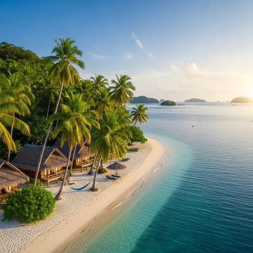 Tropical Paradise | Emerald Palm Trees, Sandy Beaches & Blue Sea