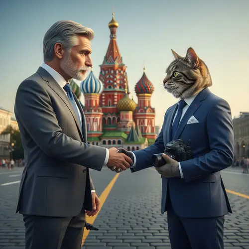 Political Cat Diplomacy: Eastern European vs Western Journalist Feline Encounter