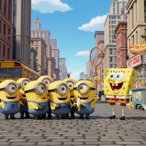 Despicable Me Minions & Spongebob Character Fun