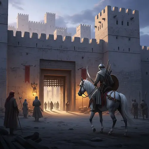 Middle-Eastern Warrior on Horse: Stealthy City Entry