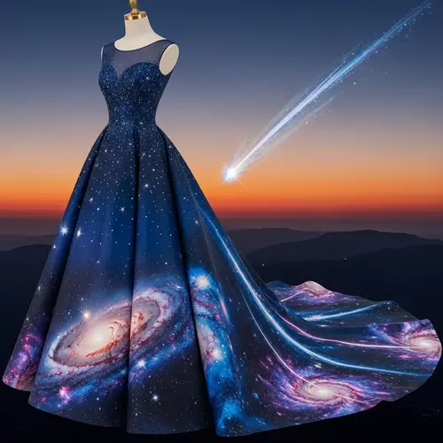 Celestial Galaxy Inspired Prom Gown | Unique Starry Night Dress