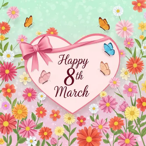 Happy 8th March Illustration | International Women's Day Art