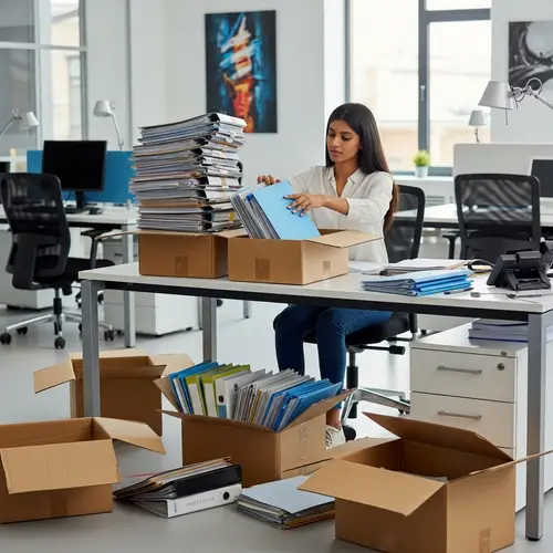 Efficient File Organization in Modern Office - South Asian Woman
