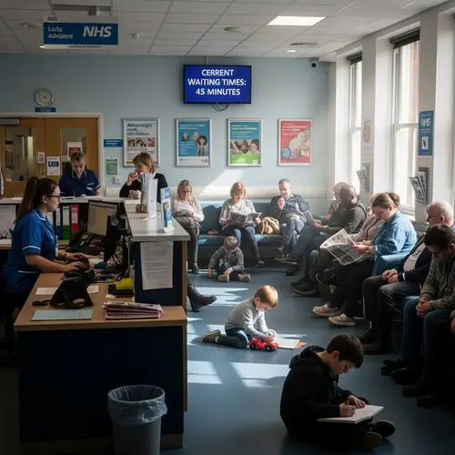 Realistic UK Hospital Waiting Room