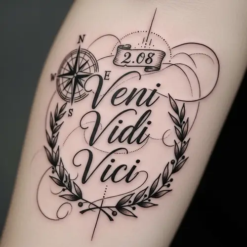 Stylish Tattoo Design | Veni Vidi Vici 2.08