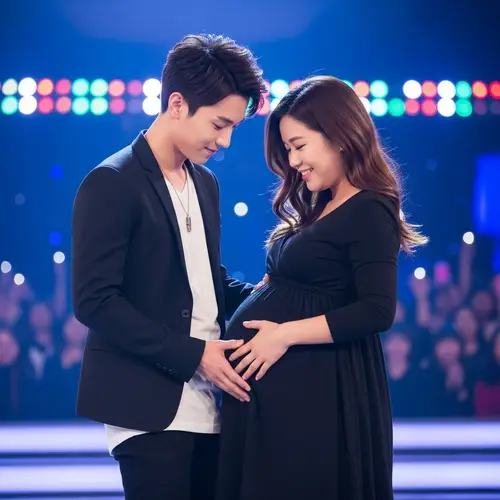 Expectant East Asian Male Pop Star | BTS Jimin Pregnancy Glow