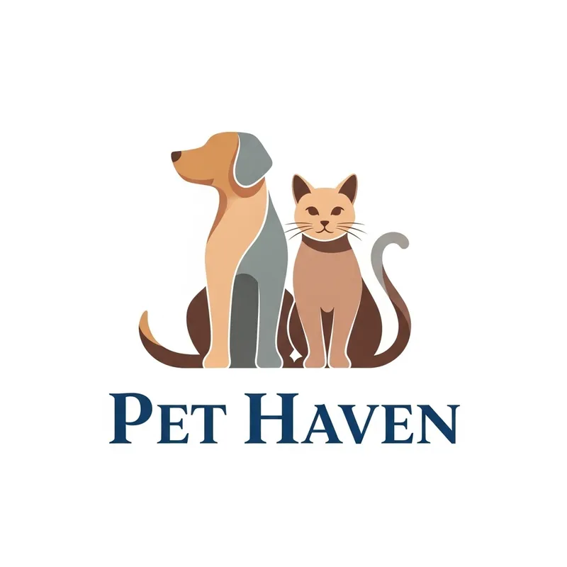 Animalistic Veterinary Logo | Pet Haven Design Animalistic Veterinary Logo | Pet Haven Design