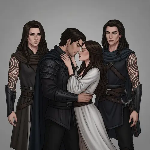 Intrigue and Romance: Feyre and Rhysand Caught by Cassian and Azriel