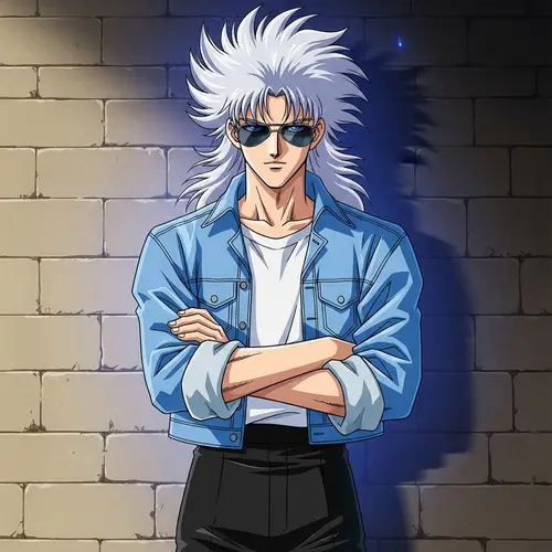 Mysterious Anime Character with Silver Hair