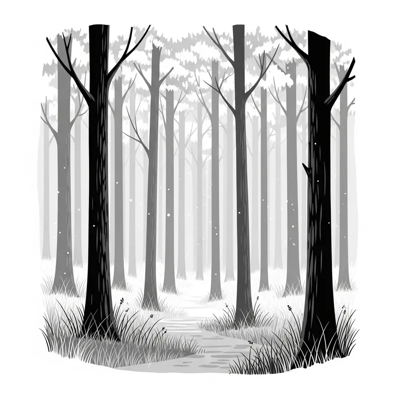Enchanted Forest - A Minimalist Serenity Enchanted Forest - A Minimalist Serenity