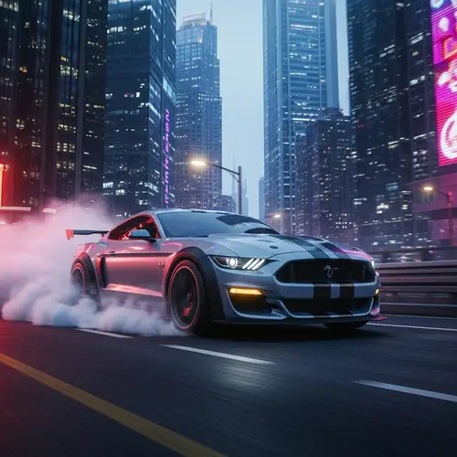 Futuristic Ford Mustang Shelby | Next-Gen Cityscape