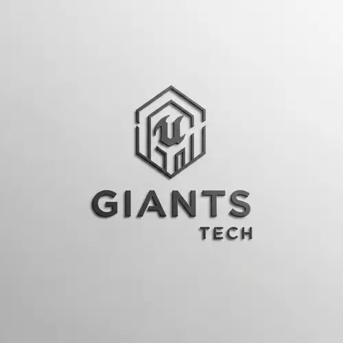 Giants Tech Logo Design: Trust & Innovation in 3D Render