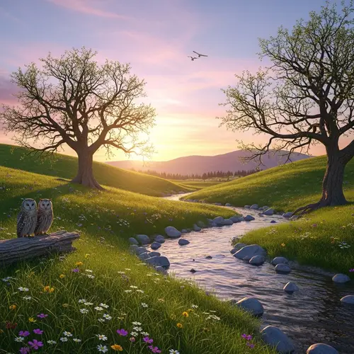 Tranquil Nature Scene for Digital Well-Being