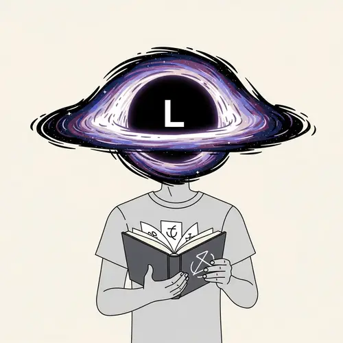 Cosmic Black Hole Art: Unique Male Figure Drawing