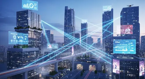 Futuristic Cityscape | High-Speed Wifi Technology