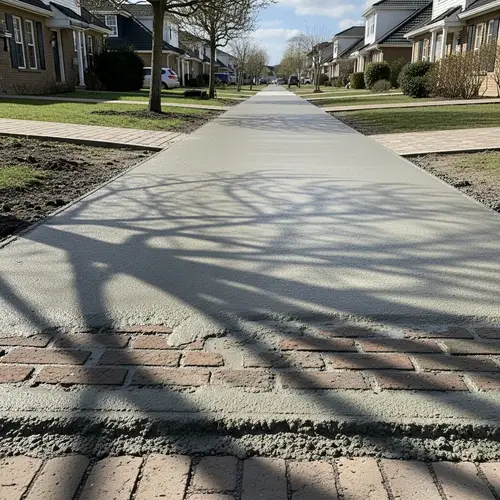 Concrete Overlay for Brick Pathway Transformation