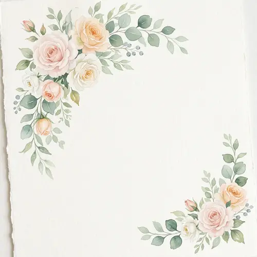 Elegant Watercolor Floral Wedding Invitation