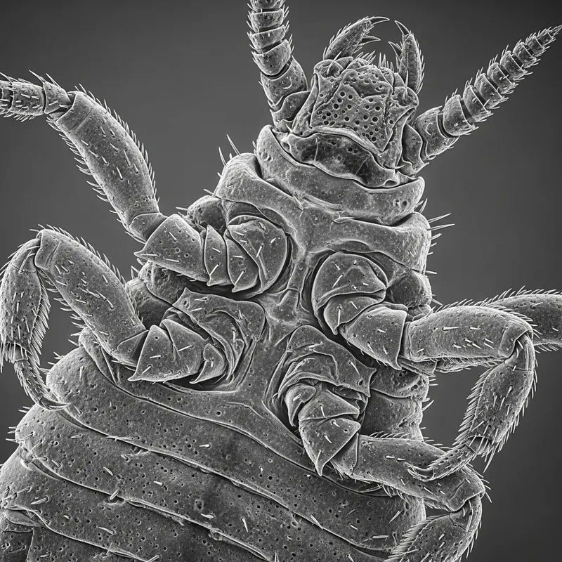 Intricate Details of Lice - High-Power Microscope Study
