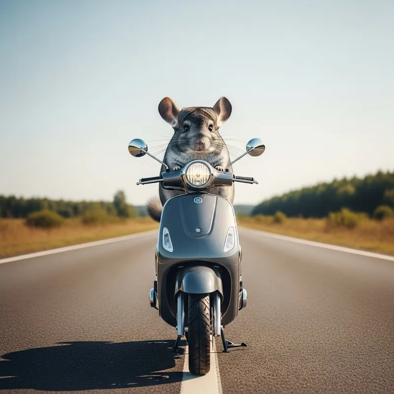 Chinchilla Riding Motorbike: An Adorable Adventure Chinchilla Riding Motorbike: An Adorable Adventure