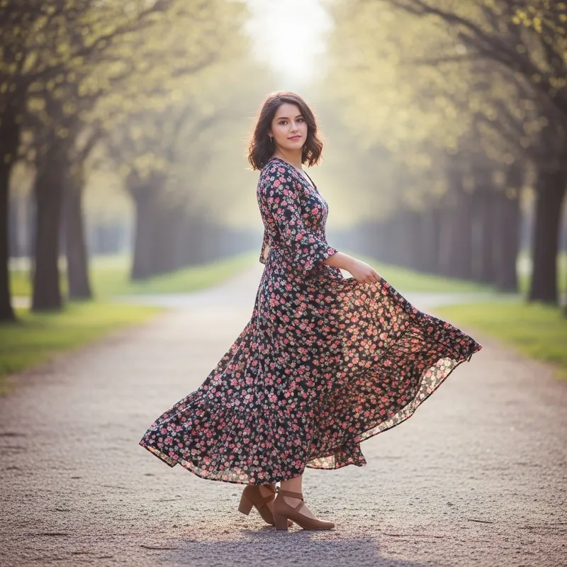 Dreamy Vintage Portrait of a Young Woman