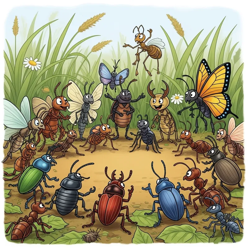 Vibrant Insect Gathering in Unity