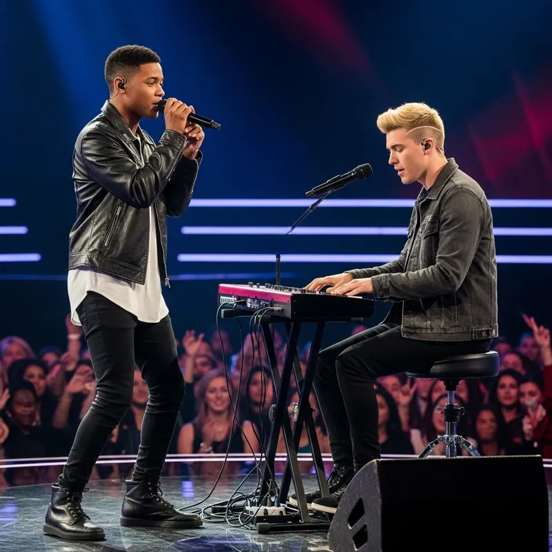 Junkook and Suga of BTS: Energetic Music Performance on Stage