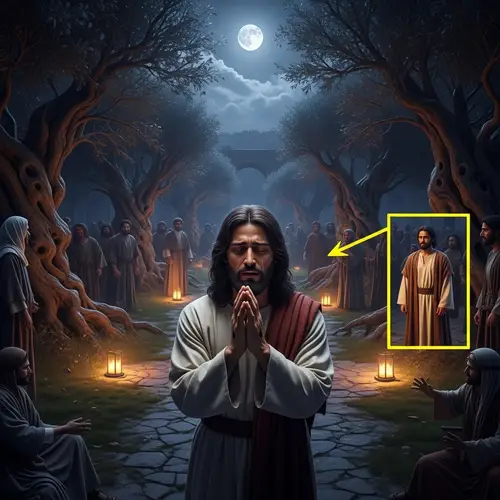 Hyperrealistic Interpretation of Betrayal in Ancient Garden