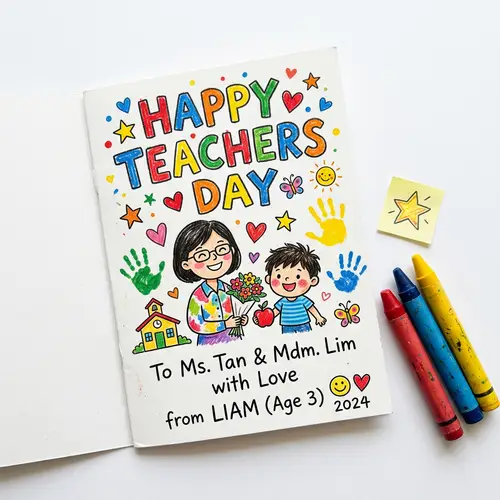 Happy Teachers Day Card for Kindergarten in Singapore