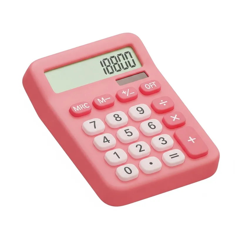 Pink Electronic Accounting Calculator Icon - 3D Pop Cute Design