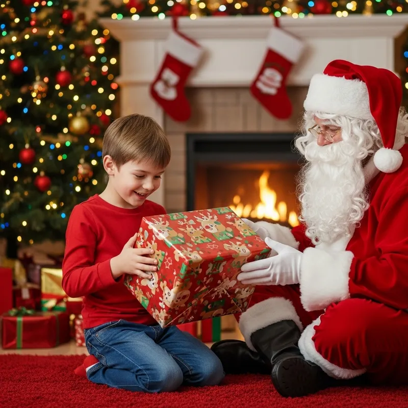 Exciting Christmas Present from Santa for Little Johnny