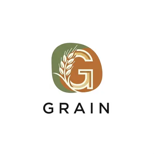 Minimalist Grain Logo Design | Agriculture & Sustainability Theme